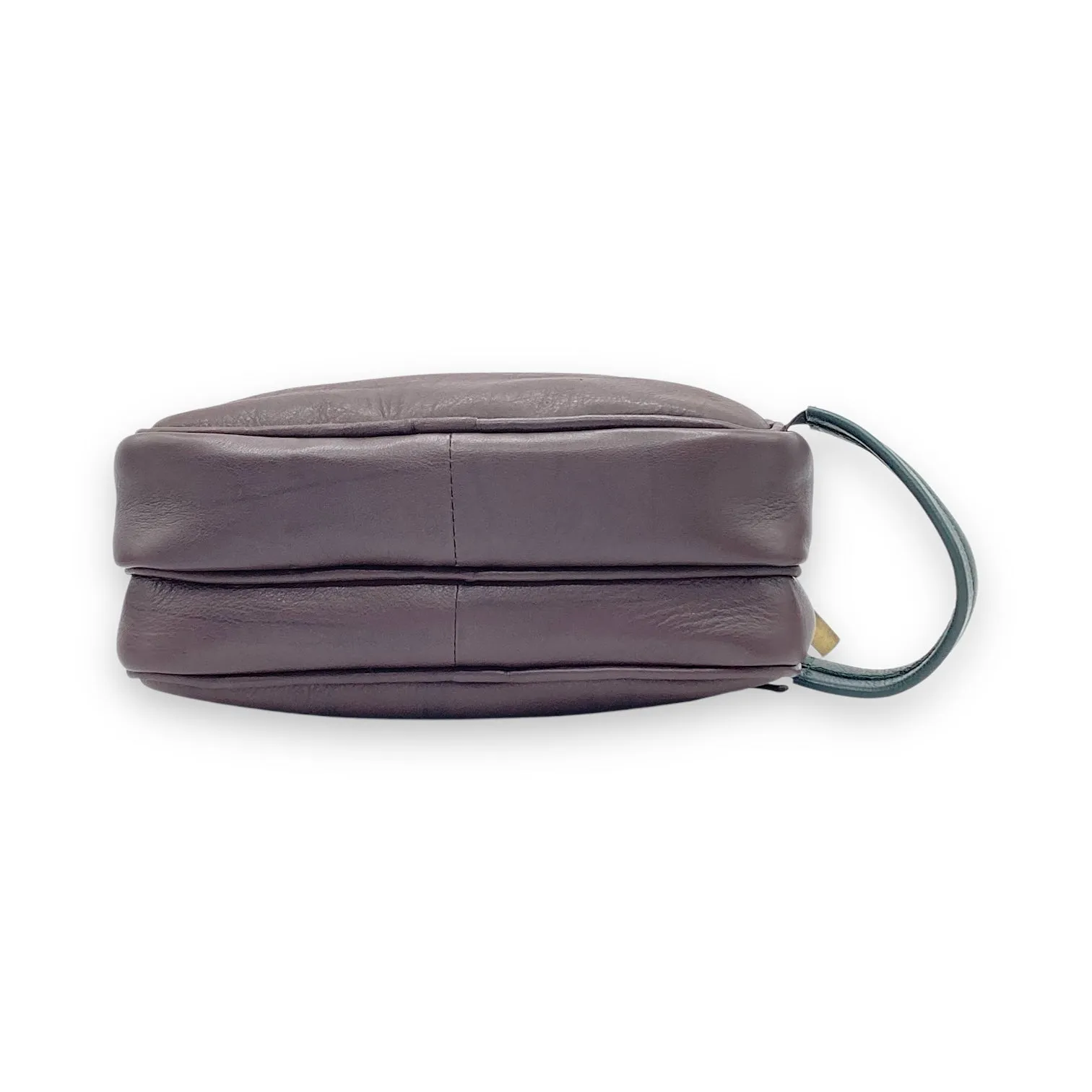 Hand Pouch, Wash Bag, Toiletry, Genuine Leather # 2295NH
