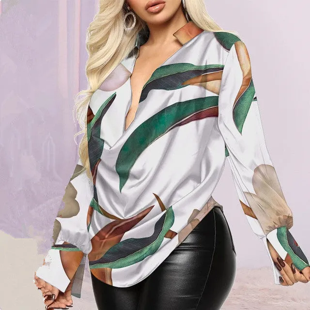 High-end Cowl Neck Designer Long Sleeve Blouse