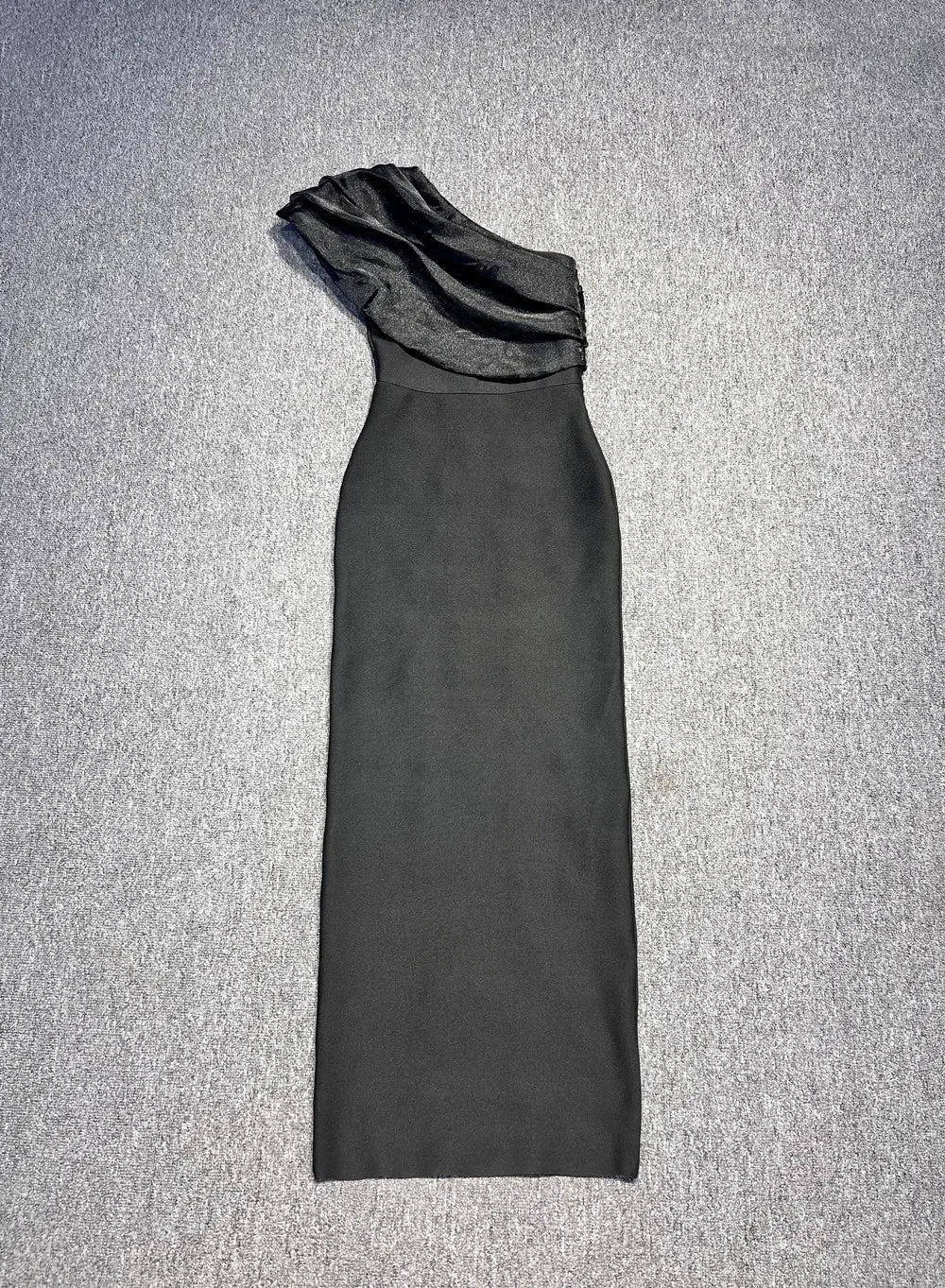 High-end One Shoulder Shiny Crystal Long Dress