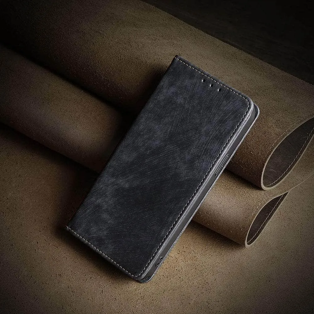 iPhone 15 Plus Luxury Business Vegan Leather Case