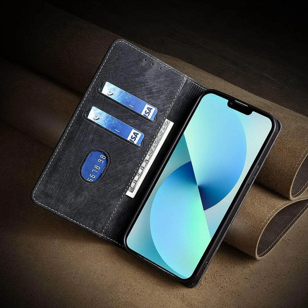 iPhone 15 Plus Luxury Business Vegan Leather Case
