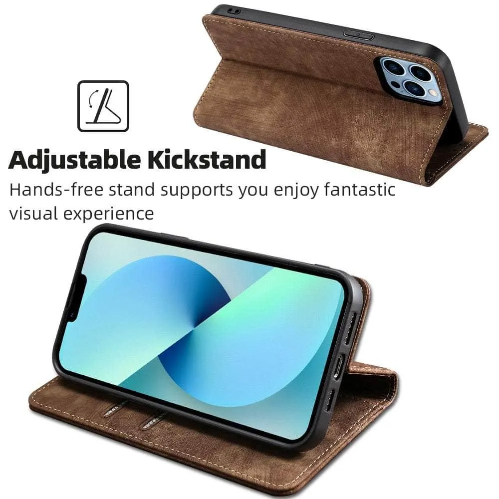iPhone 15 Plus Luxury Business Vegan Leather Case