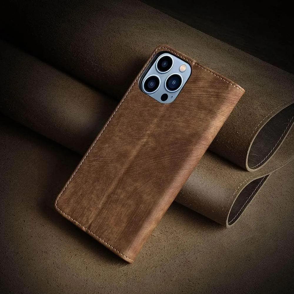 iPhone 15 Plus Luxury Business Vegan Leather Case