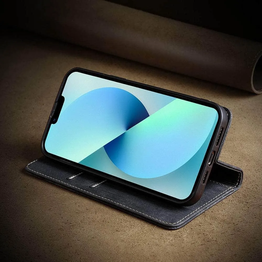 iPhone 15 Plus Luxury Business Vegan Leather Case