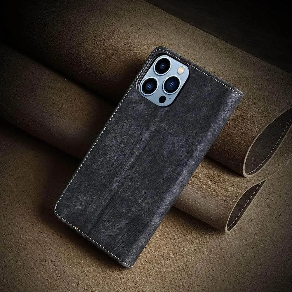 iPhone 15 Plus Luxury Business Vegan Leather Case