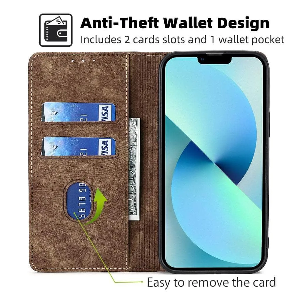 iPhone 15 Plus Luxury Business Vegan Leather Case