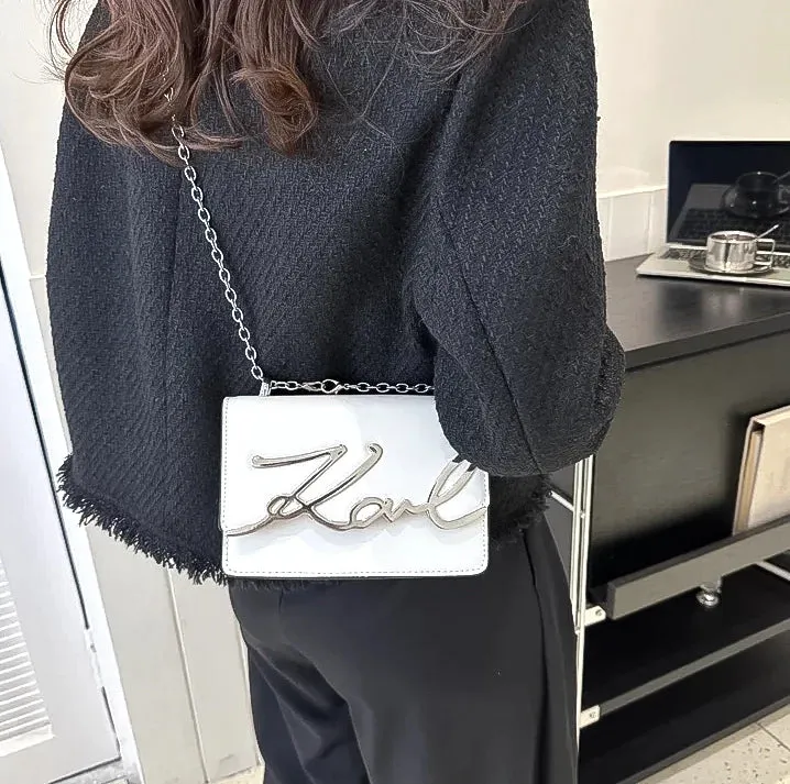 Karl White casual handbag