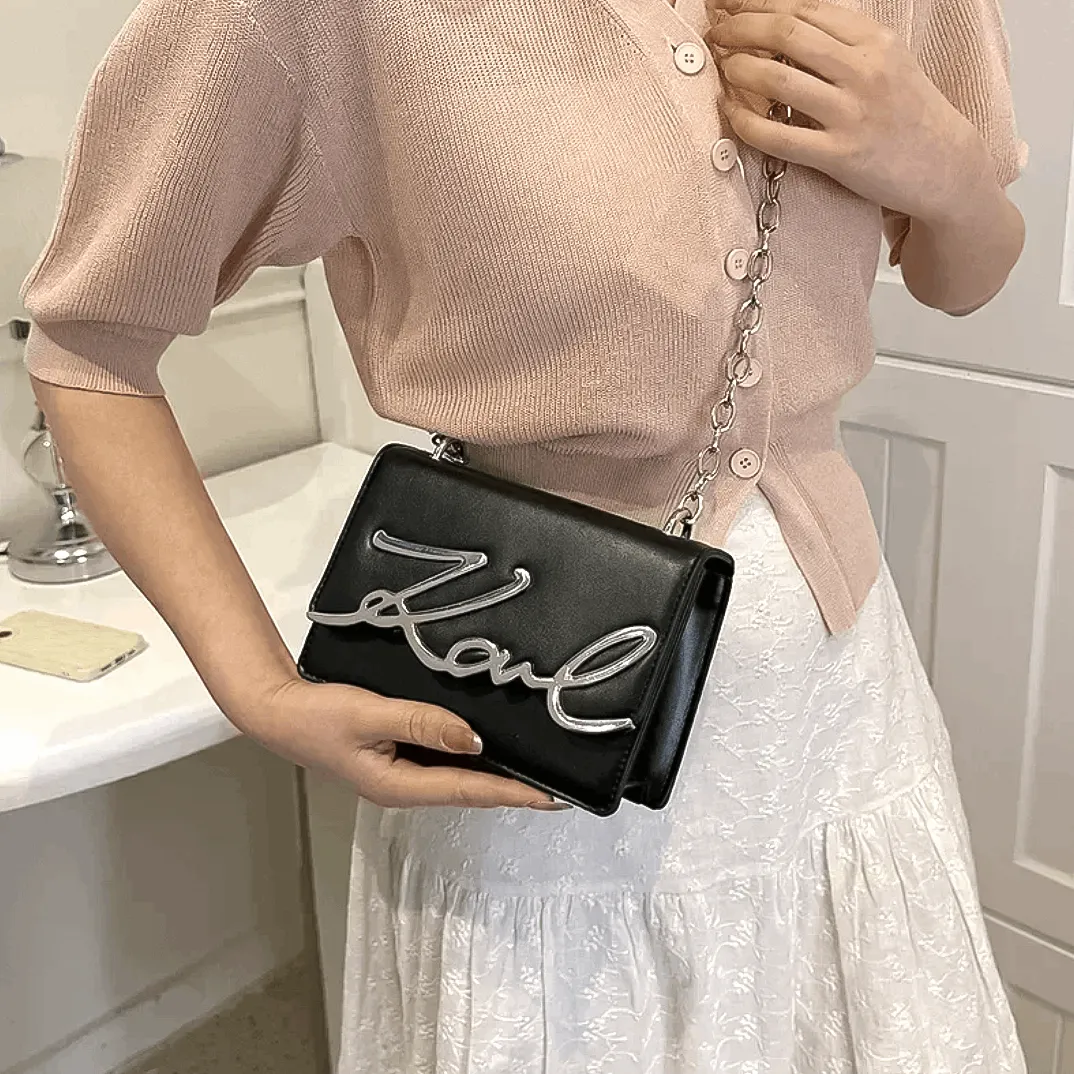 Karl White casual handbag