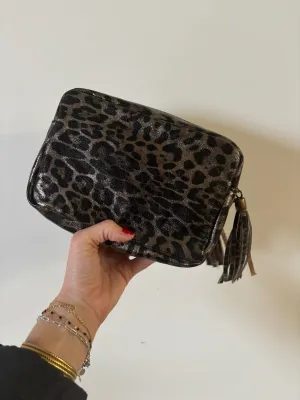 Leopard Print Tassel Crossbody Camera Bag