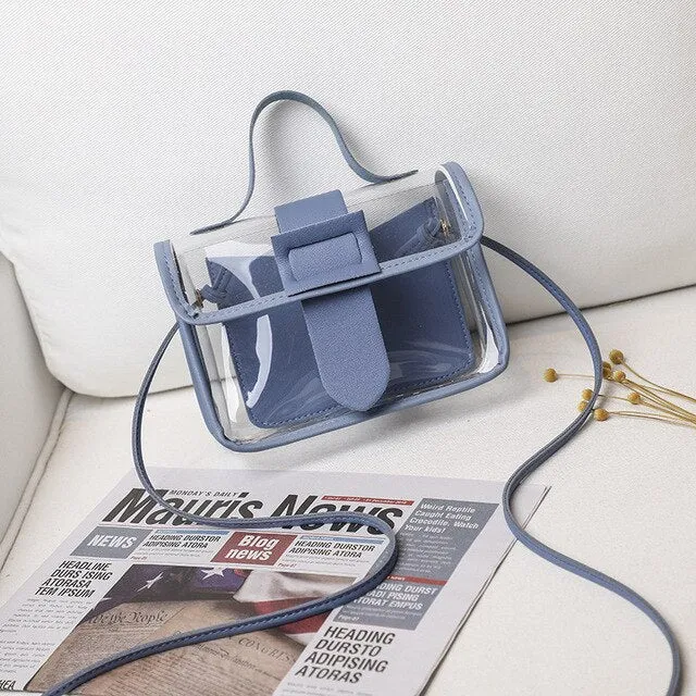 Letter Printed Transparent Jelly Shoulder Messenger Bags Women 2020 Fashion Female Crossbody Sling Handbags Girls
