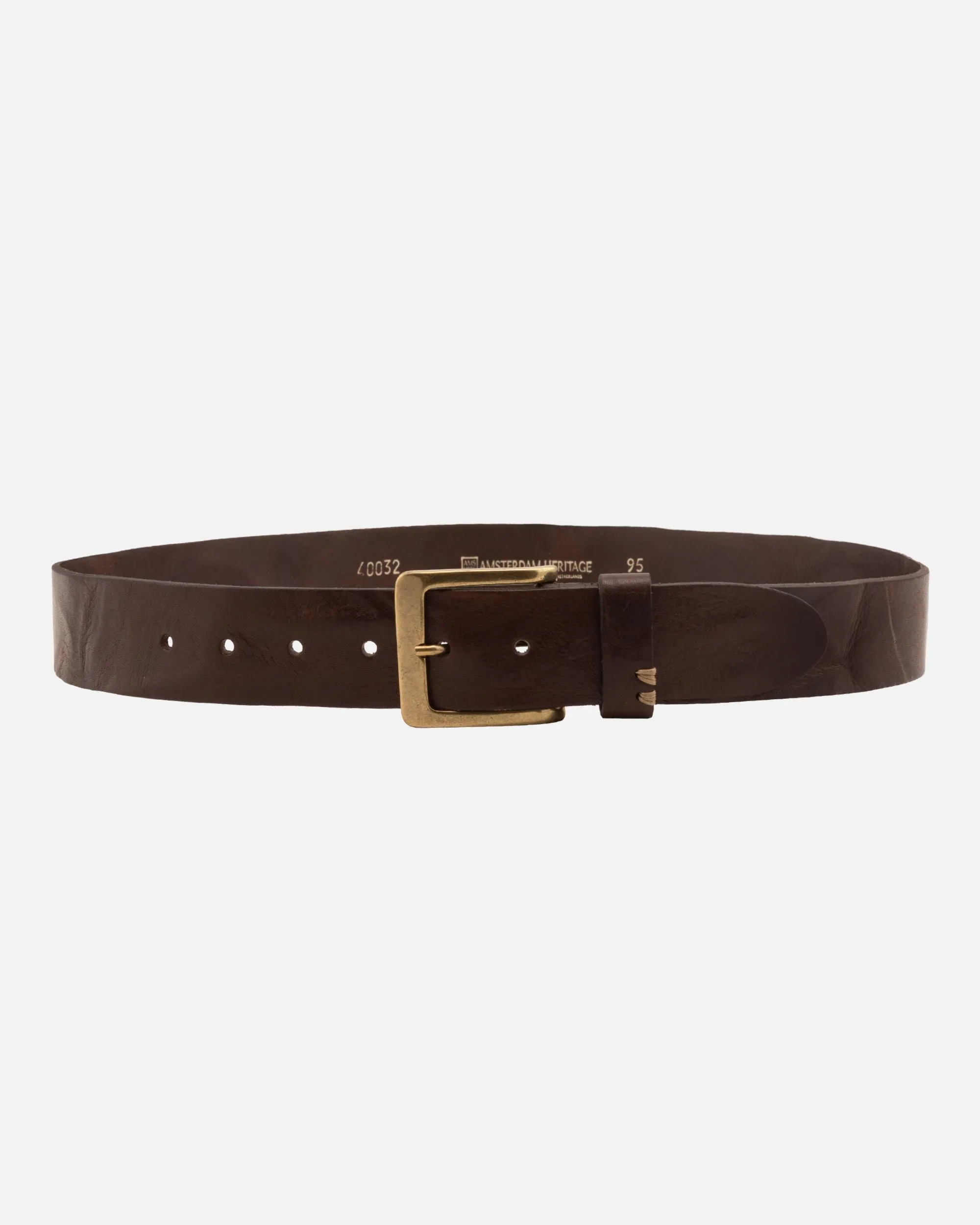 Mattie | Gold Buckle Full Grain Leather Belt