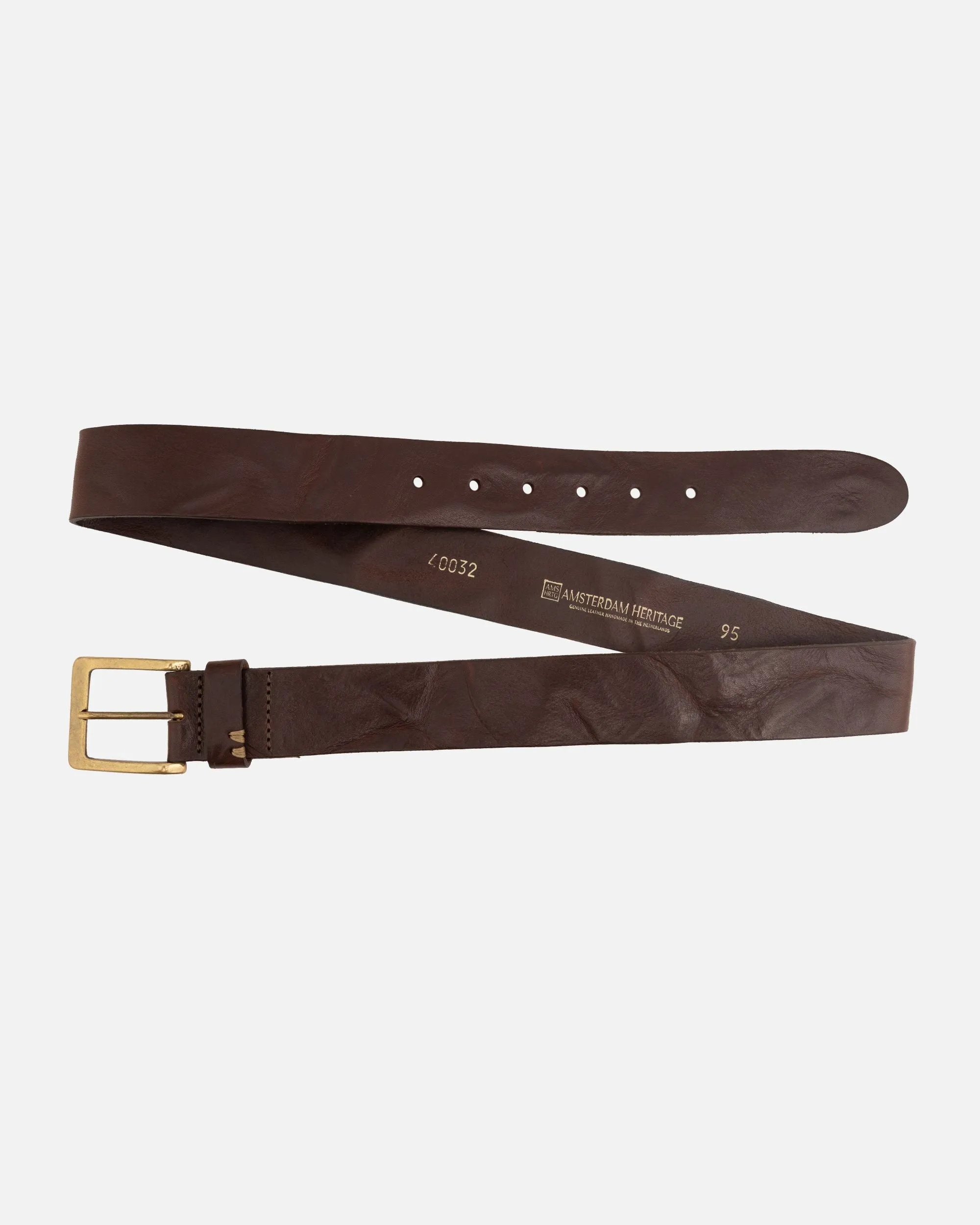 Mattie | Gold Buckle Full Grain Leather Belt