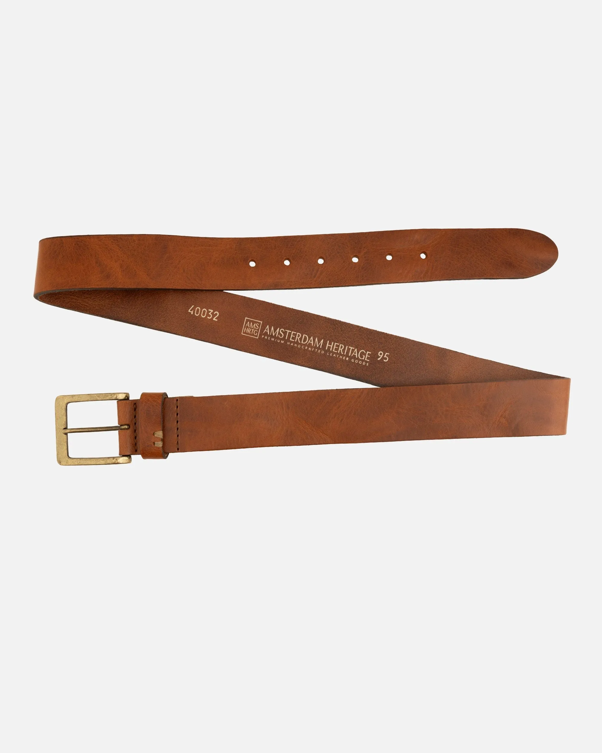 Mattie | Gold Buckle Full Grain Leather Belt