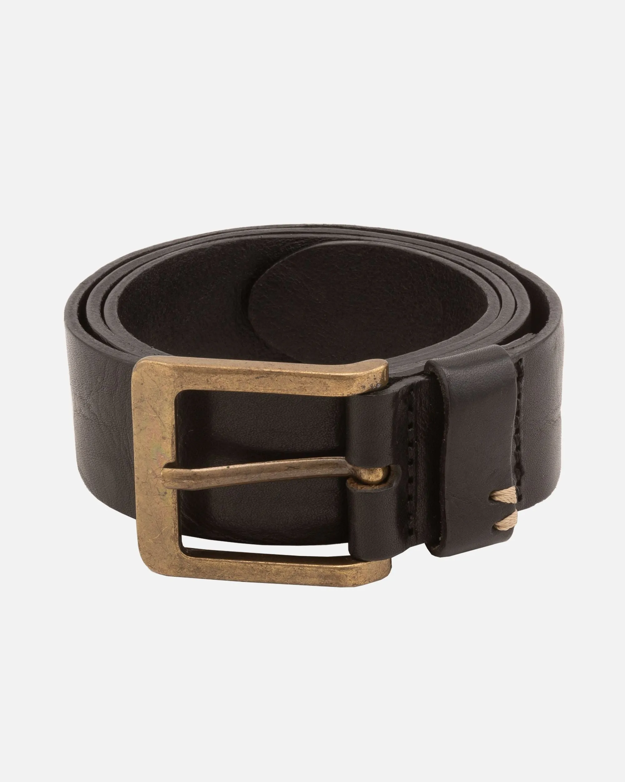 Mattie | Gold Buckle Full Grain Leather Belt