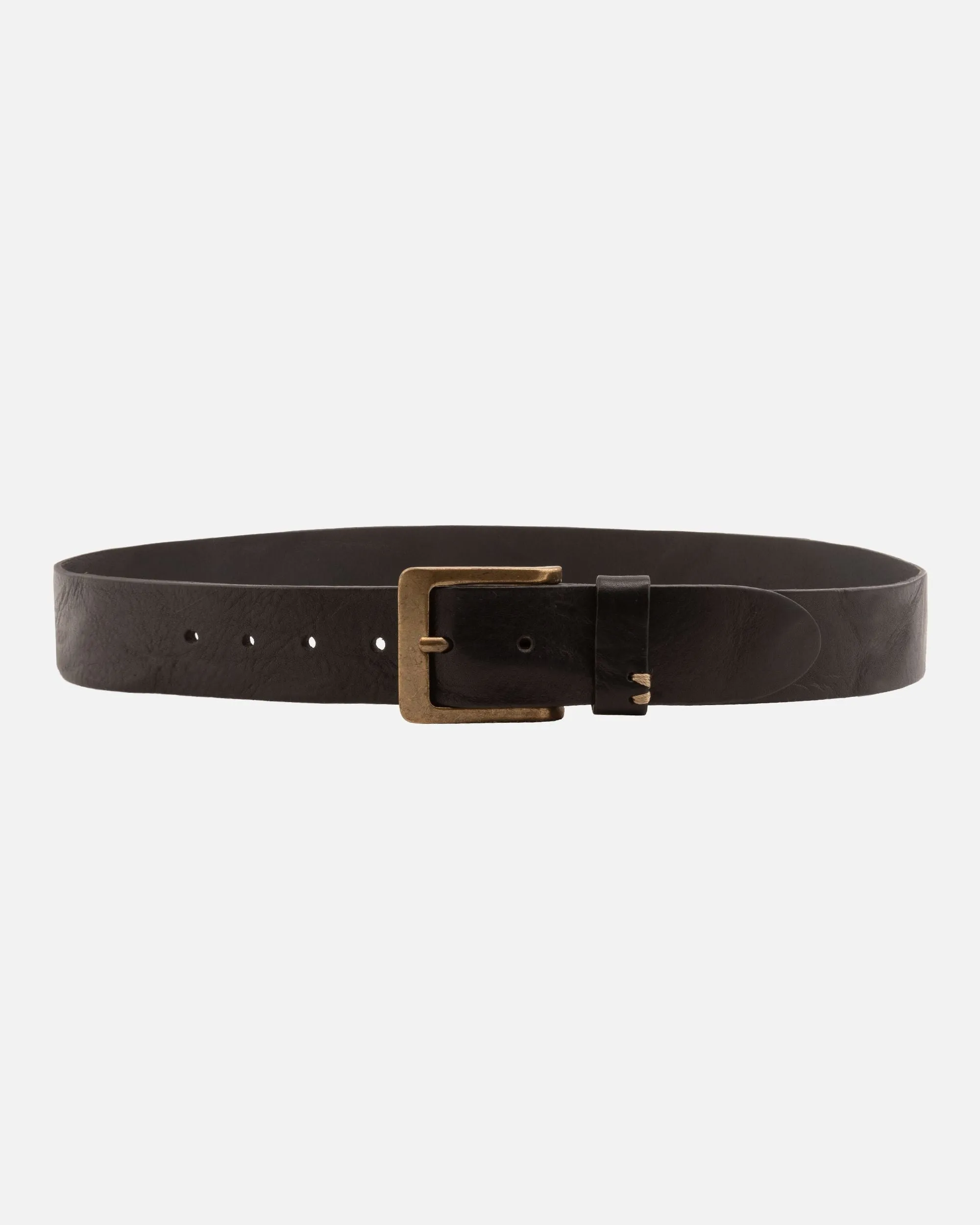 Mattie | Gold Buckle Full Grain Leather Belt