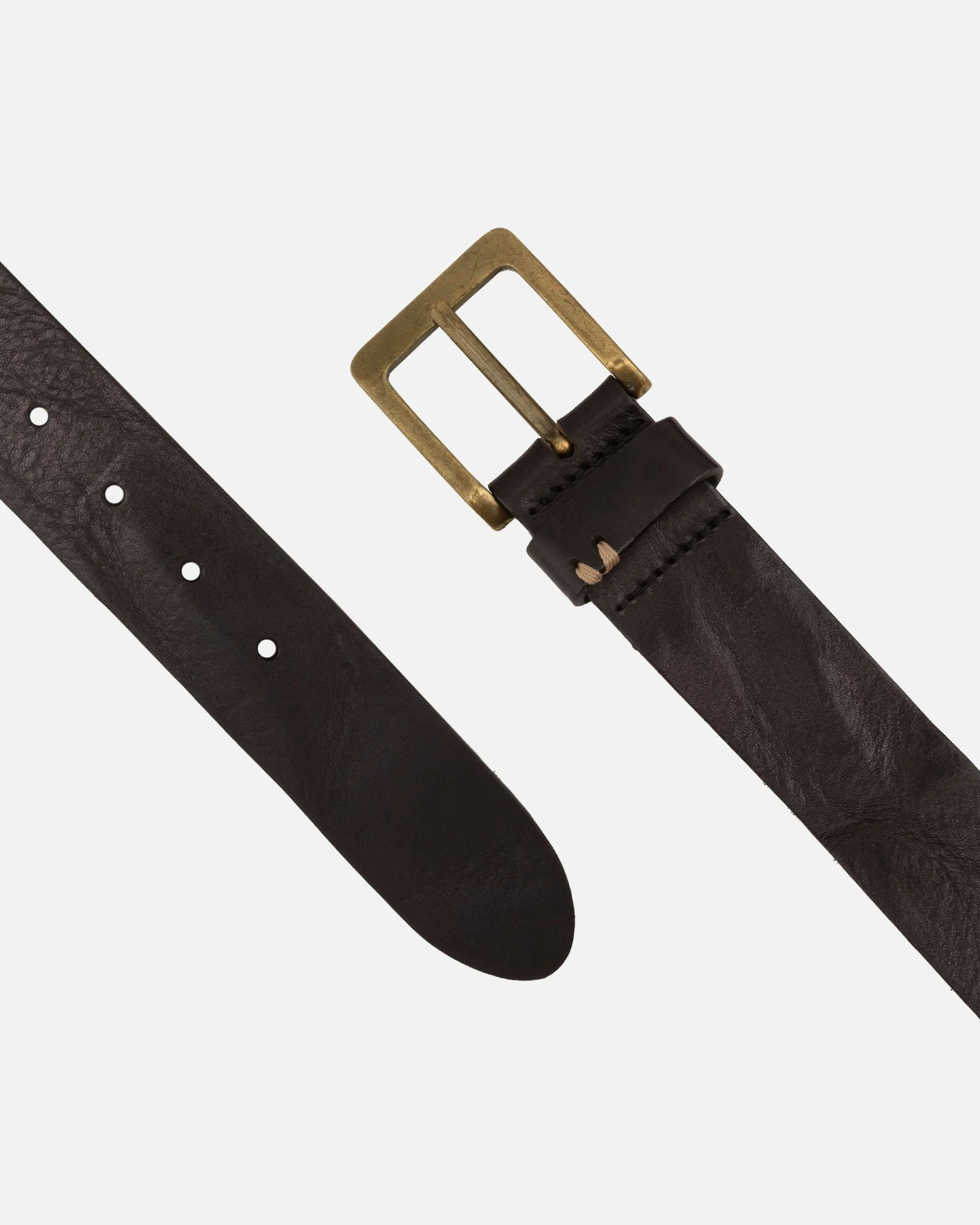Mattie | Gold Buckle Full Grain Leather Belt