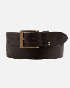 Mattie | Gold Buckle Full Grain Leather Belt