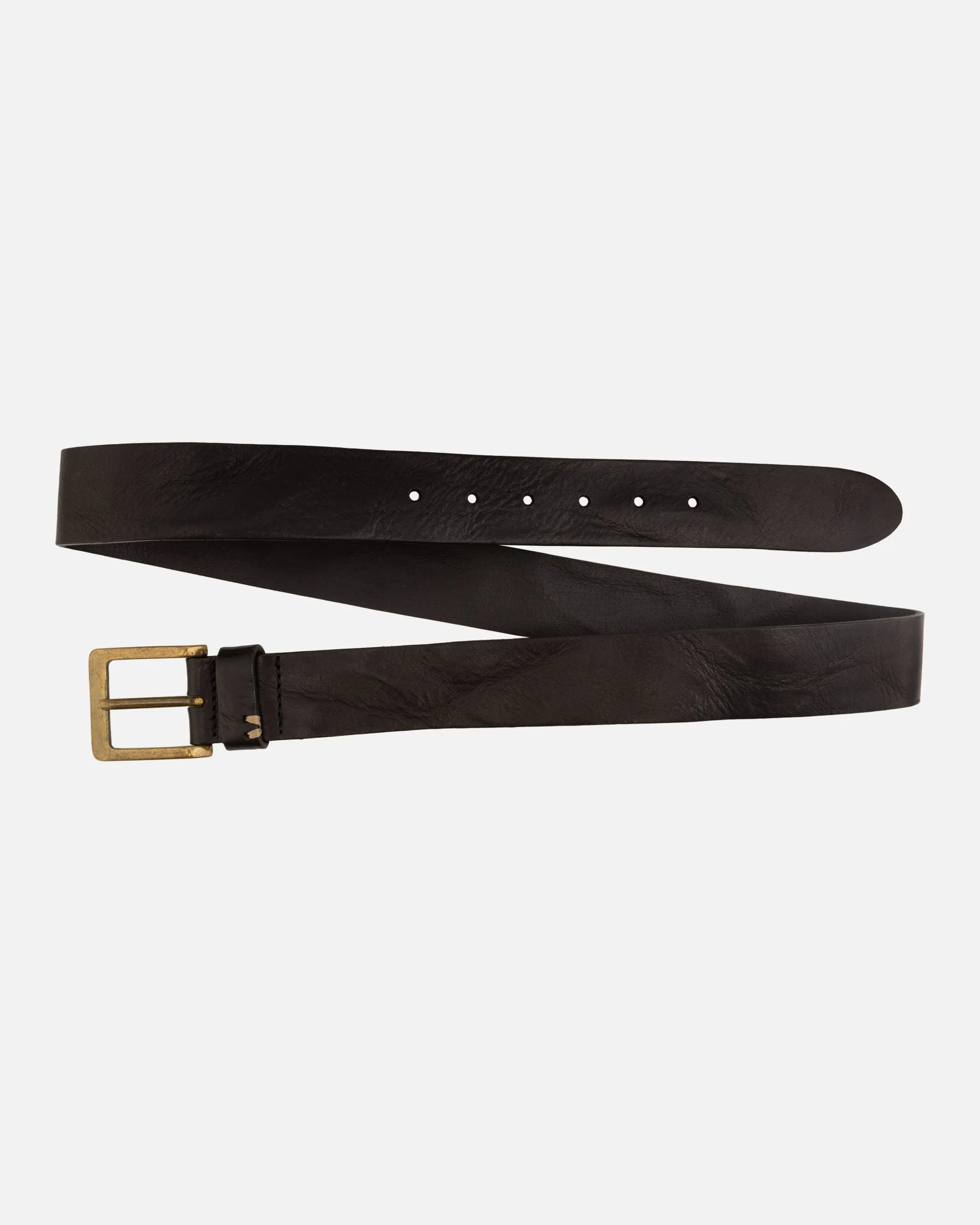 Mattie | Gold Buckle Full Grain Leather Belt