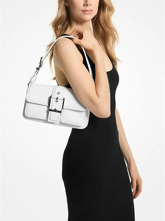 Michael Michael Kors Colby Medium Leather Bag, white