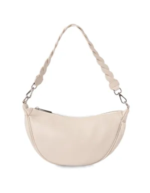 Mocha Catalina Leather Crossbody Bag - Cream