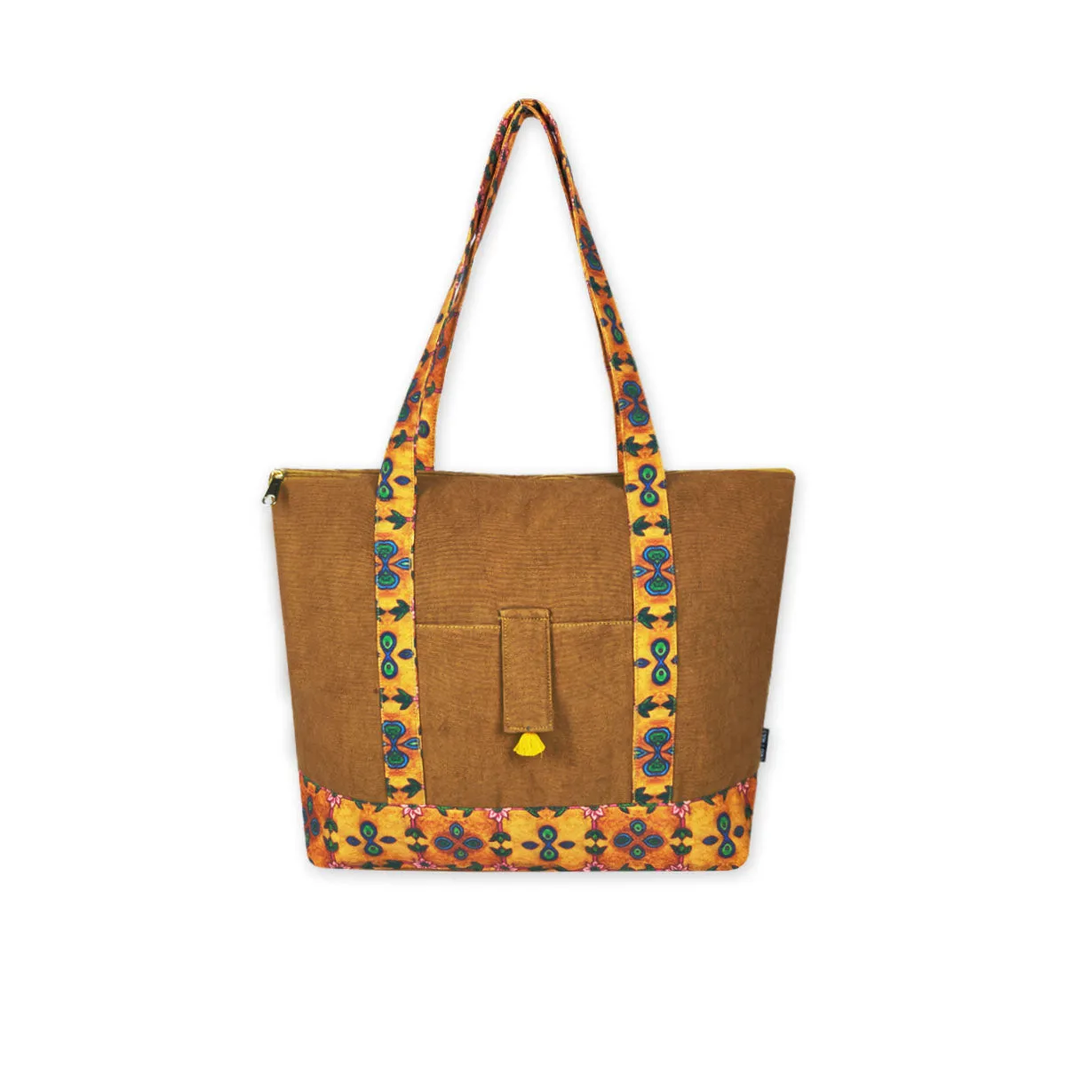 Mustard Mughal Large Tote Bag
