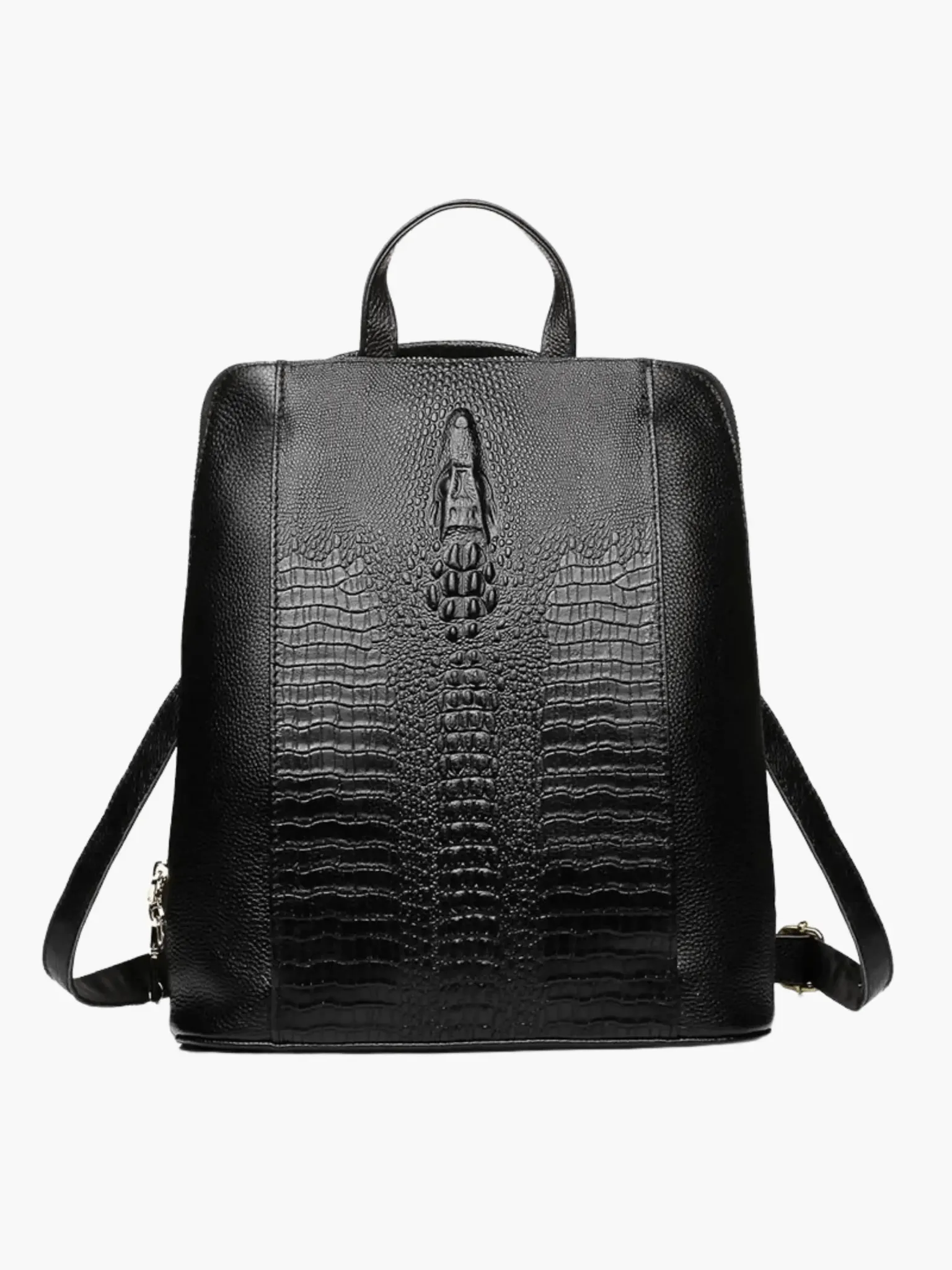 Natalie | Sophisticated Croc-Embossed Leather Backpack