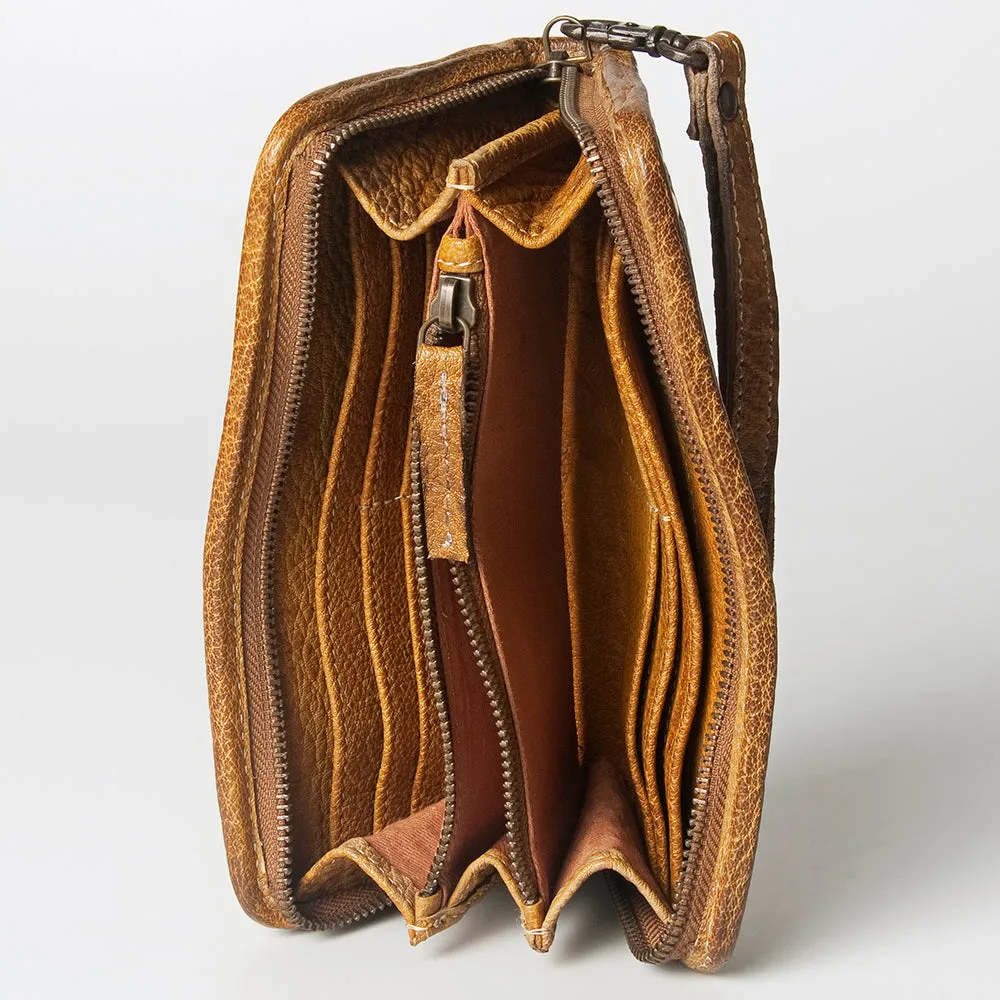 Never Mind Nmbgz110C Wallet Vintage Handmade Genuine Cowhide Leather Women Bag Western Handbag Purse