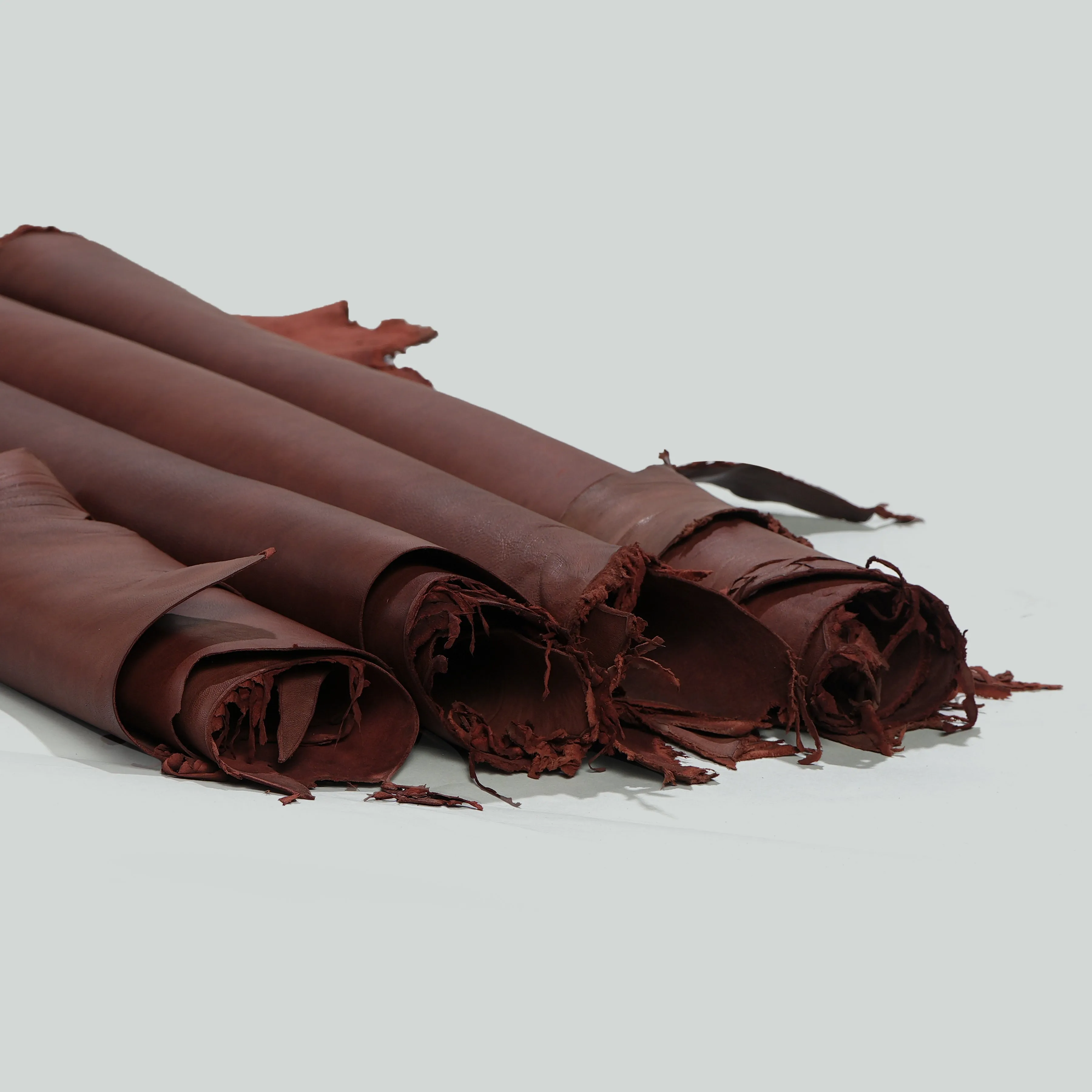 Qawach Lambskin Skin Hides Leather SOFT PREMIUM Burnt Maroon Each Skin 6 sqf