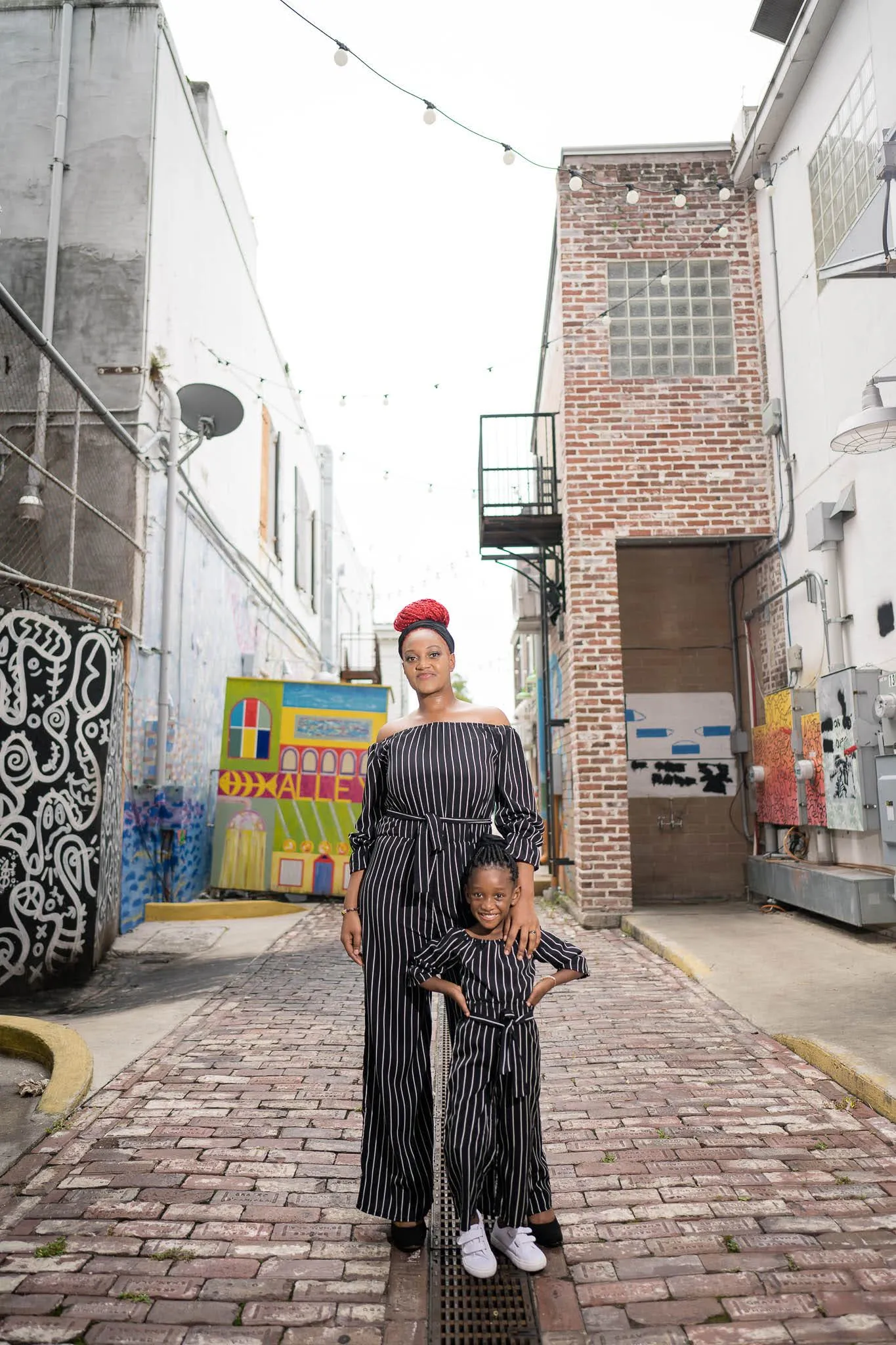"Match in Style: WOMEN Black & White Striped Jumpsuit