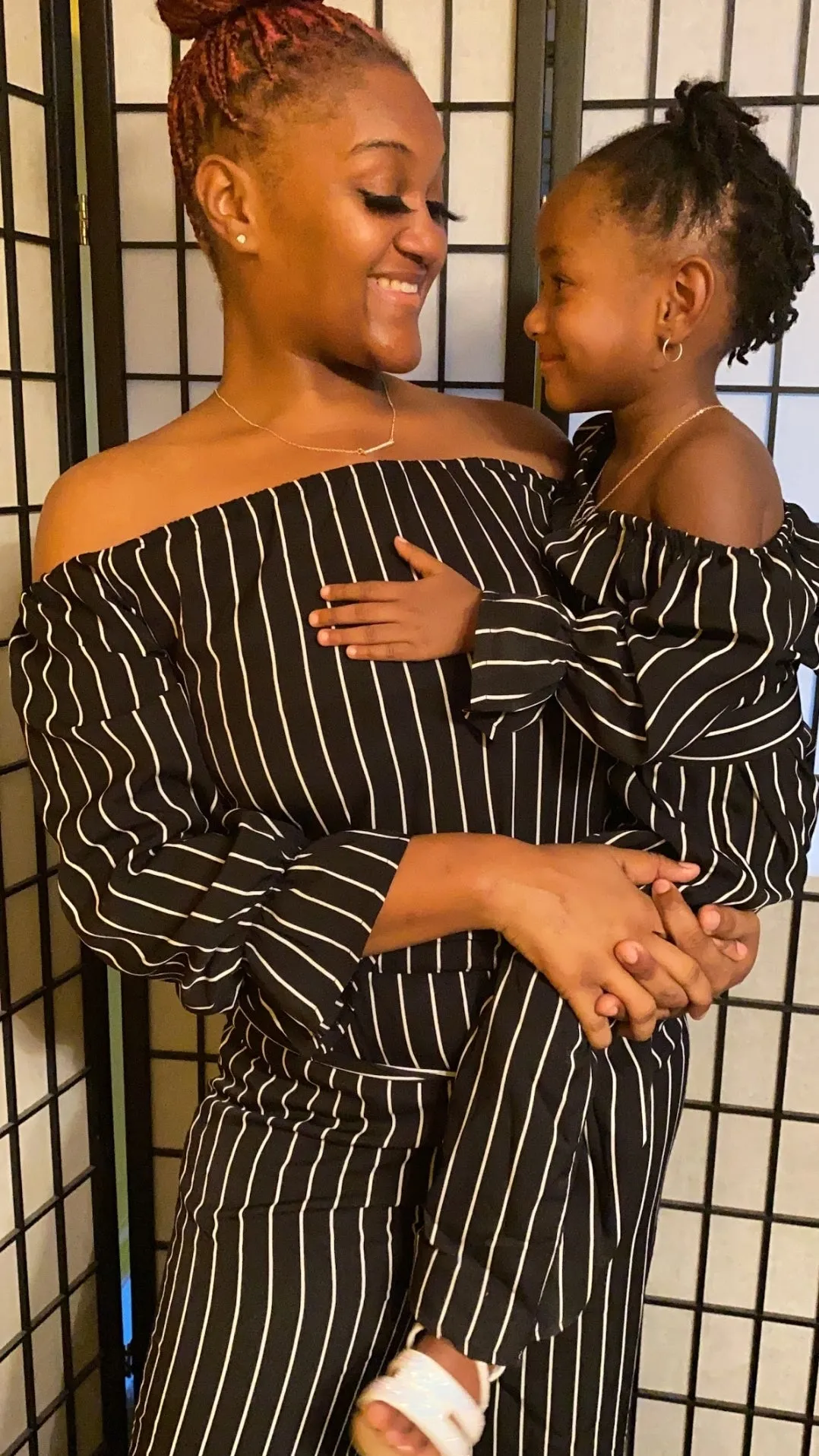 "Match in Style: WOMEN Black & White Striped Jumpsuit