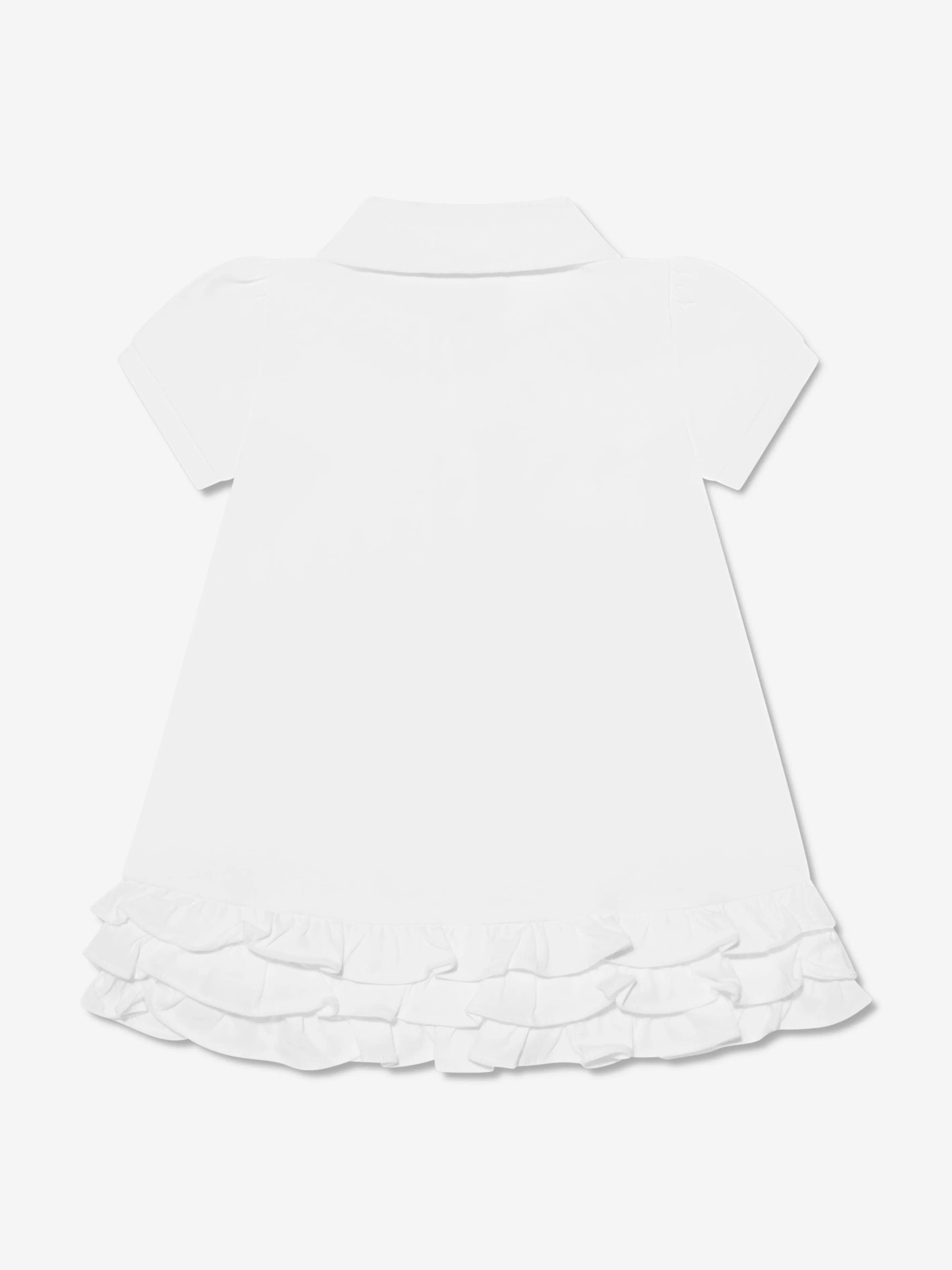 Ralph Lauren Baby Girls Schiffli Polo Dress in White