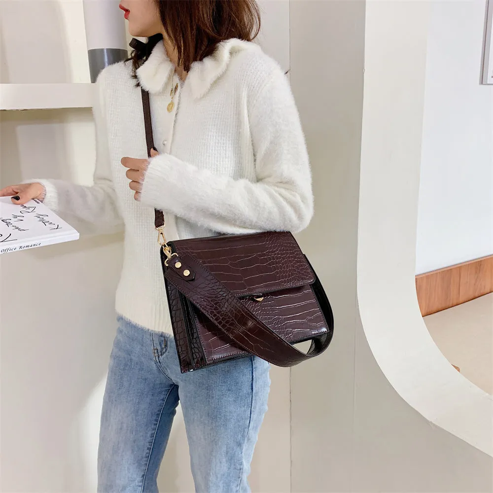 Samantha Vintage PU Leather Shoulder Crossbody Bag