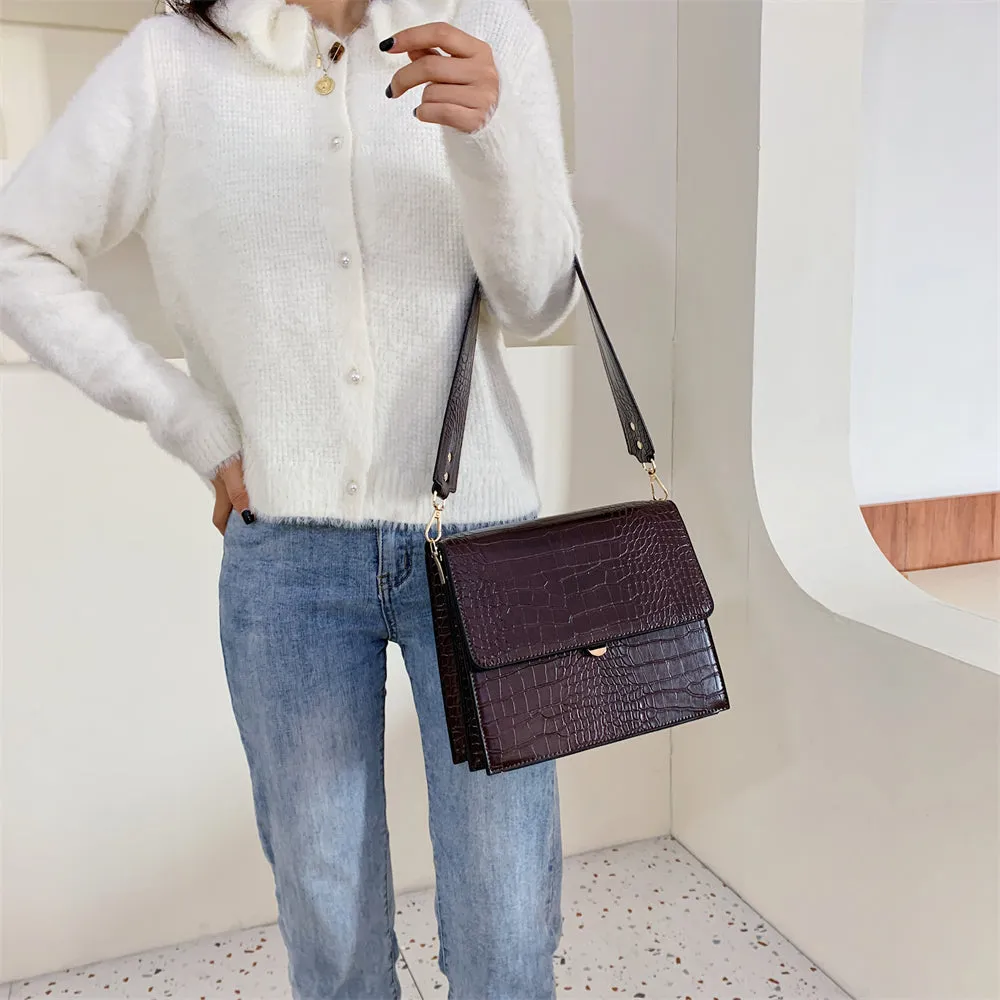 Samantha Vintage PU Leather Shoulder Crossbody Bag