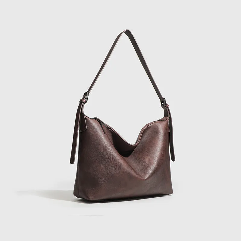 SEALBEER New niche underarm bag women's fashion commuter versatile soft leather tote bag high-end large-capacity shoulder messenger bag