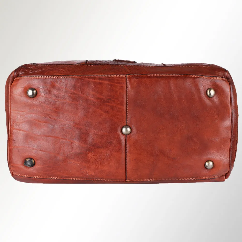 Spaghetti Western Swc418Cg Duffel Vintage Handmade Drum Dyed Genuine European Cowhide Leather Women Bag Western Handbag Purse