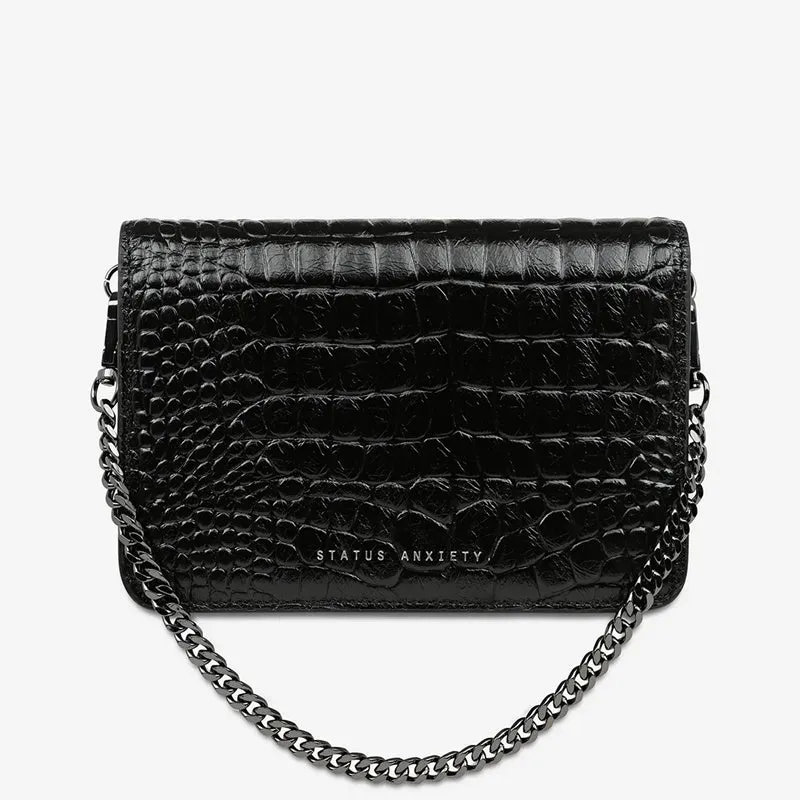 Status Anxiety - She Burns - Black Croc Emboss