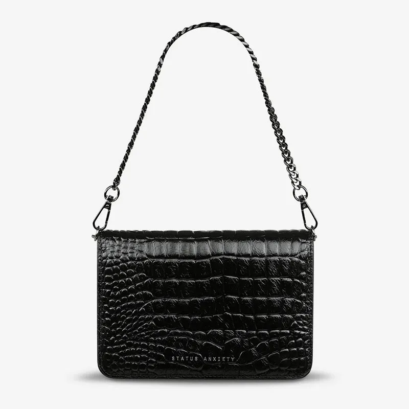 Status Anxiety - She Burns - Black Croc Emboss