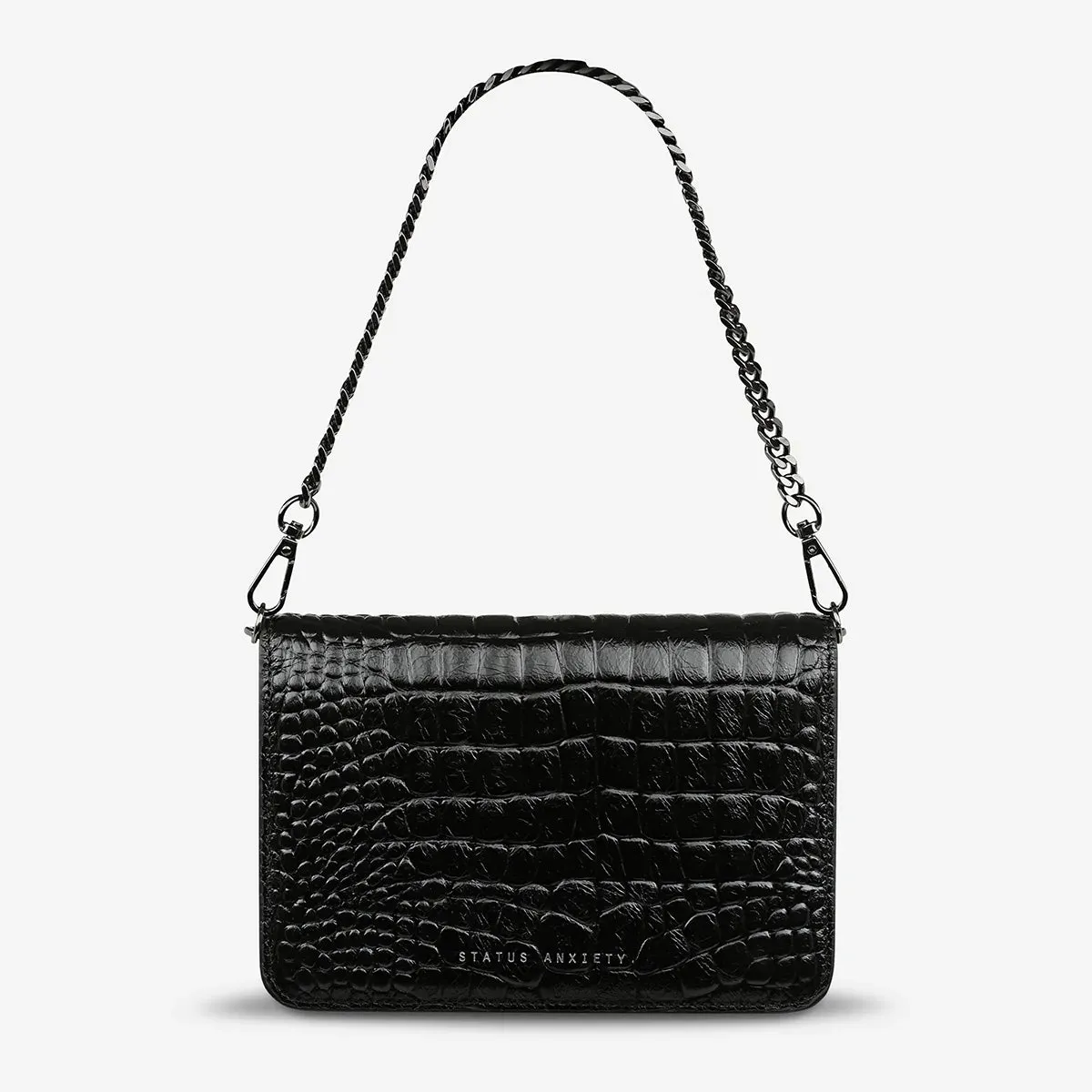 STATUS ANXIETY - She Burns - Black Croc Emboss