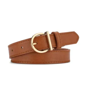 Stylish Leather Belt, PU Leather, Alloy Buckle, Versatile Fit, Elegant Design, Black & Brown Options, Perfect for Most Occasions