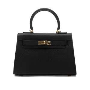 The Candace | Luxury Black Leather Handbag – Elegant & Timeless