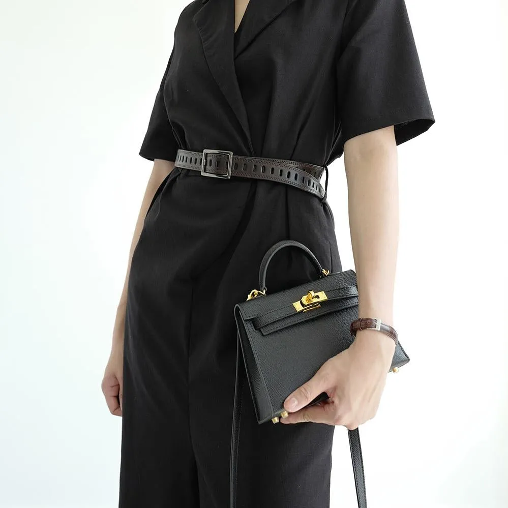 The Candace | Luxury Black Leather Handbag – Elegant & Timeless