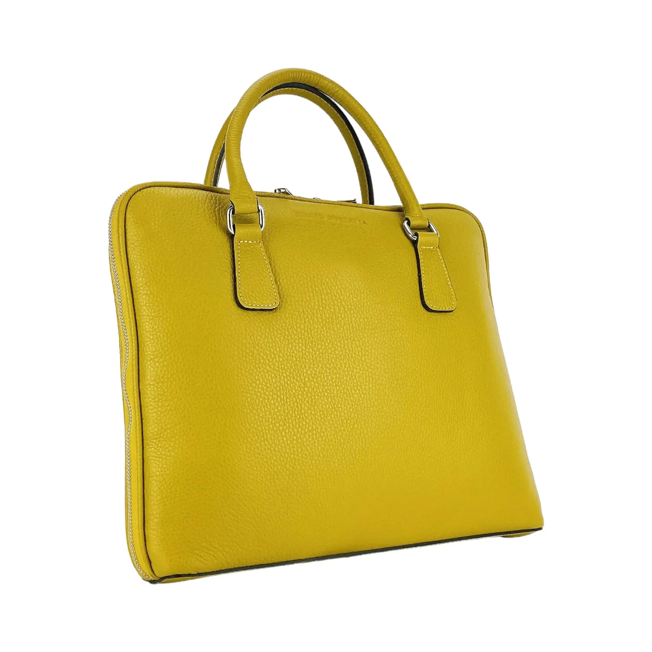 Unisex Business Briefcase in Genuine Leather - Made in Italy