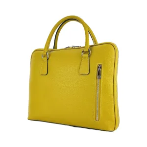 Unisex Business Briefcase in Genuine Leather - Made in Italy