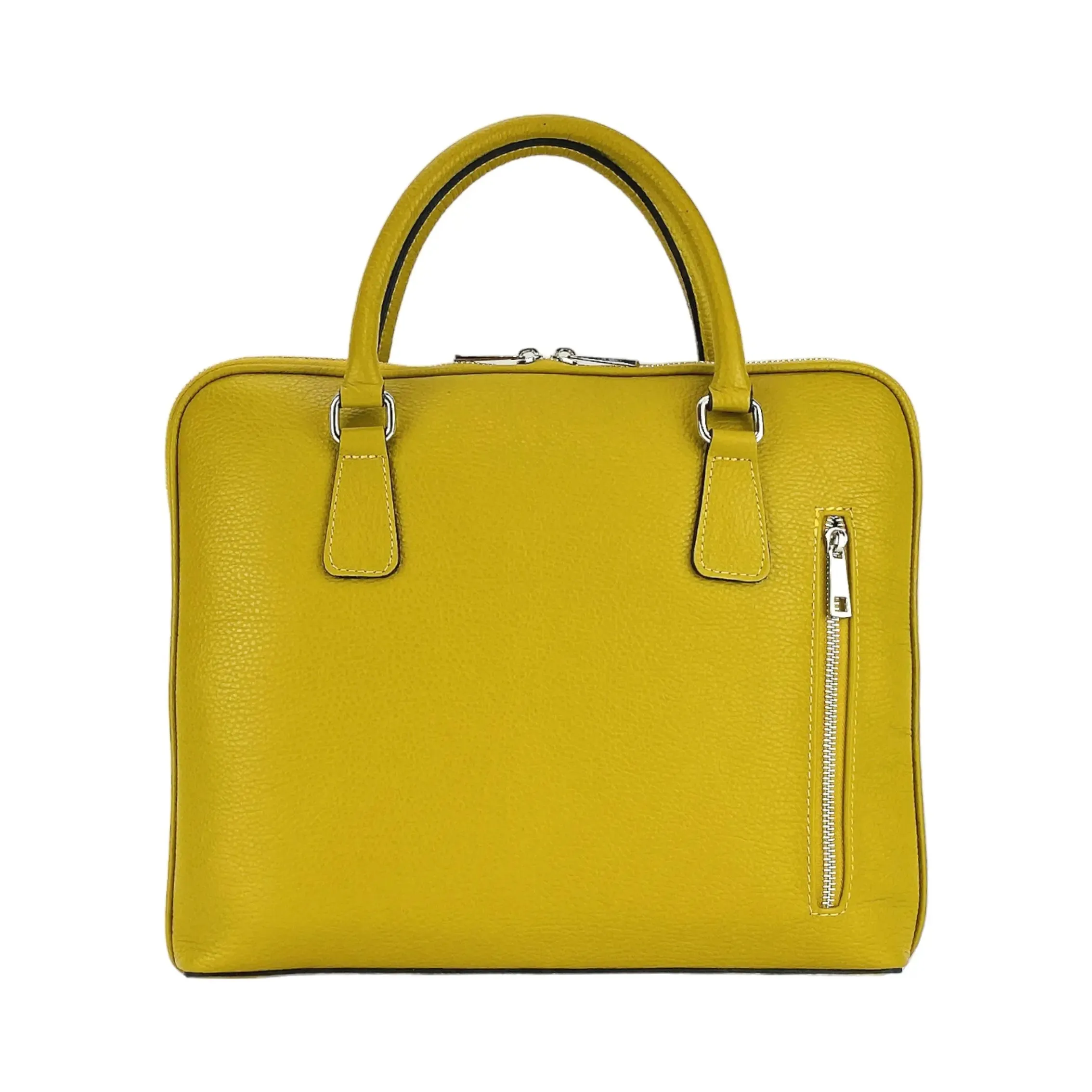 Unisex Business Briefcase in Genuine Leather - Made in Italy