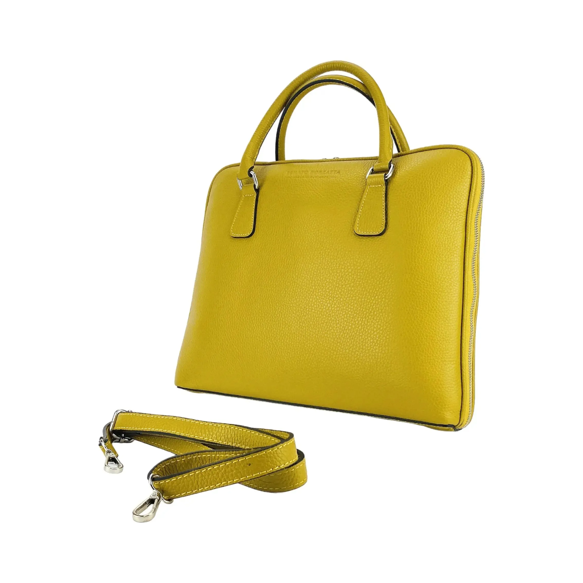 Unisex Business Briefcase in Genuine Leather - Made in Italy