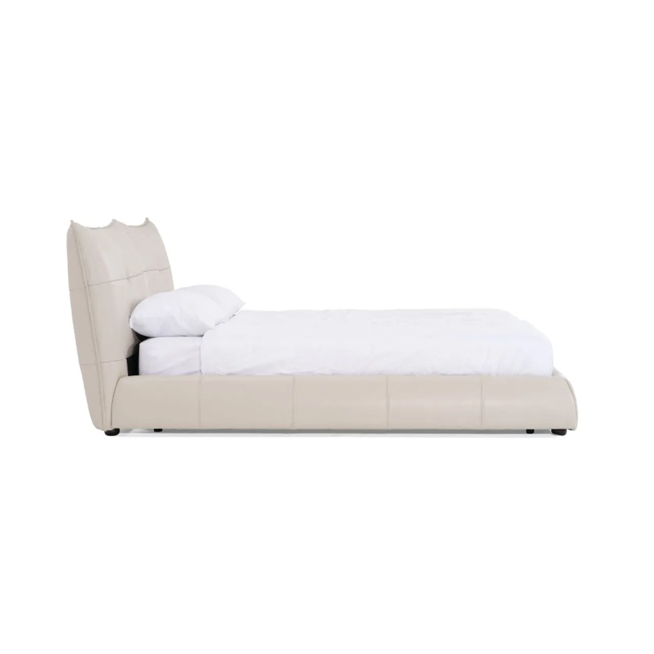 VG -MODREST PATRICK - MODERN LIGHT GREY LEATHER BED