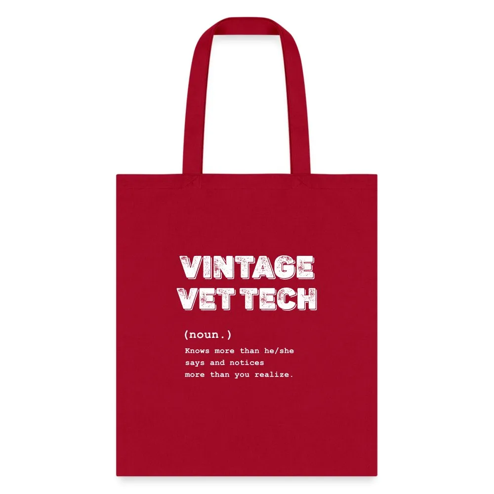 Vintage Vet Tech Tote Bag
