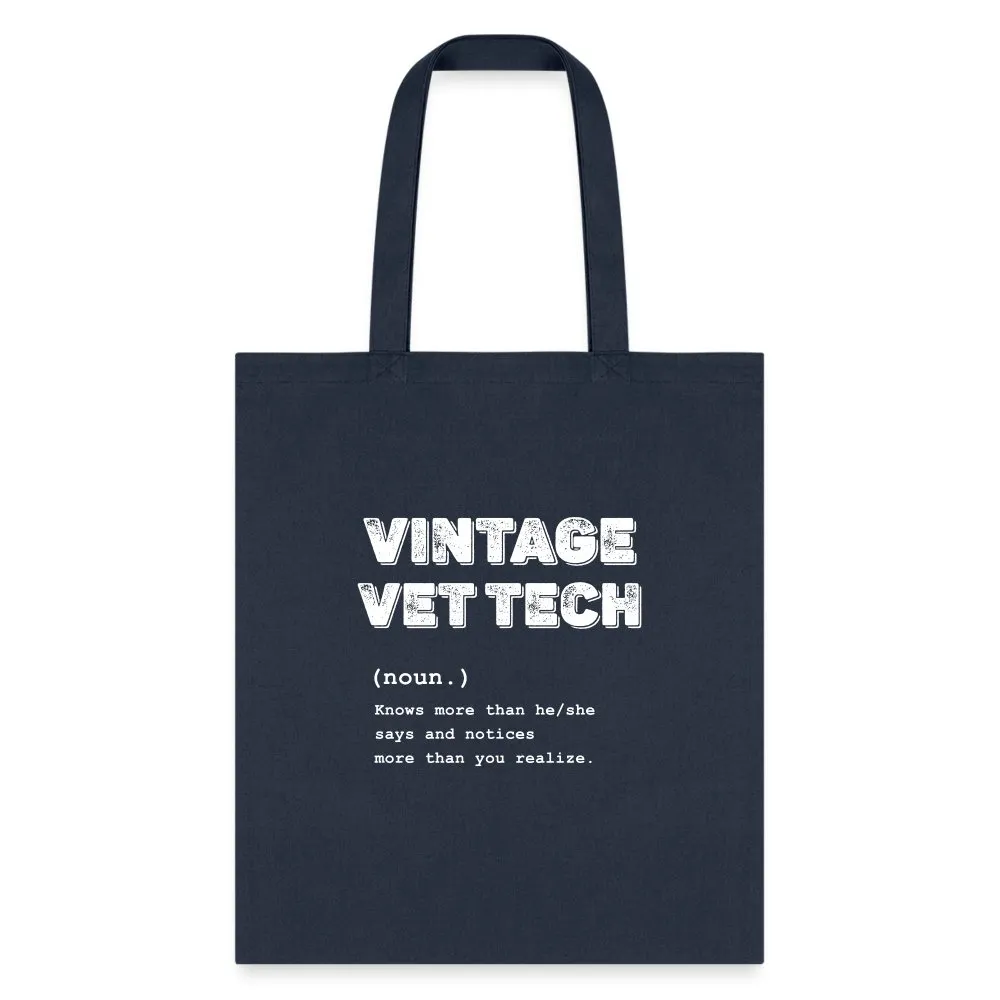Vintage Vet Tech Tote Bag