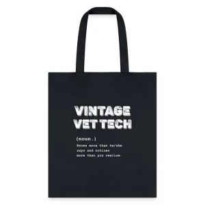 Vintage Vet Tech Tote Bag