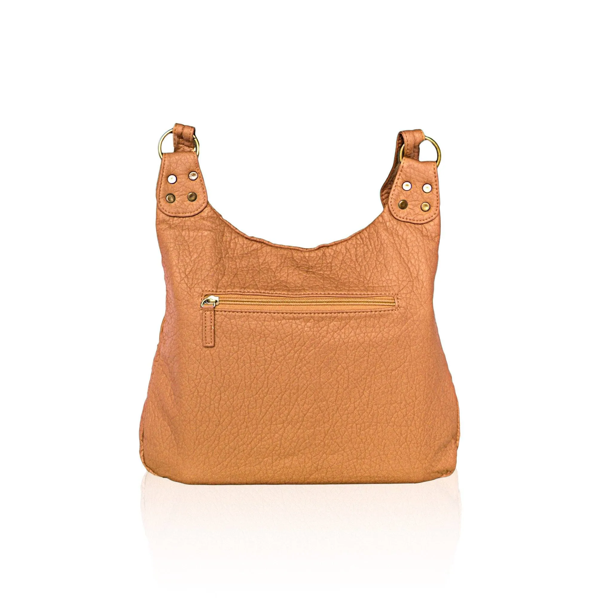 Washable Vegan Leather Series - Casual Messenger Bags - Black